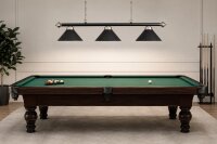 Billardlampe Leuchte mit 3 Schirmen - Mattschwarz