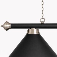 Billardlampe Leuchte mit 3 Schirmen - Mattschwarz