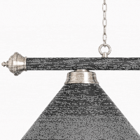 Billardlampe Leuchte mit 3 Schirmen - Mattschwarz