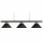 Billardlampe Leuchte mit 3 Schirmen - Mattschwarz