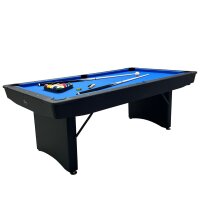 zusammenklappbarer Pool Billardtisch 6ft Schwarz inkl....