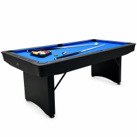 zusammenklappbarer Pool Billardtisch 6ft Schwarz inkl. Zubehör