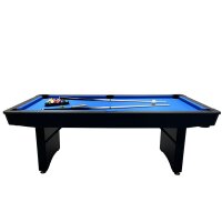 zusammenklappbarer Pool Billardtisch 6ft Schwarz inkl....