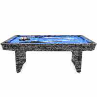 zusammenklappbarer Pool Billardtisch 6ft Schwarz inkl. Zubehör