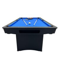 zusammenklappbarer Pool Billardtisch 6ft Schwarz inkl. Zubehör