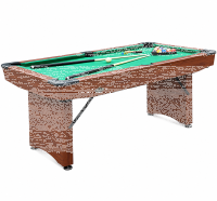 zusammenklappbarer Pool Billardtisch 5ft Braun inkl....