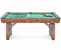 zusammenklappbarer Pool Billardtisch 5ft Braun inkl....