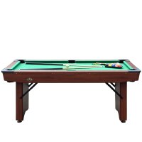 zusammenklappbarer Pool Billardtisch 6ft Braun inkl....