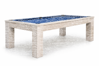 John West Pool Billardtisch Weiß mit Schieferplatte