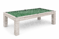 John West Pool Billardtisch Weiß mit Schieferplatte
