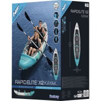 Bestway Hydro Force Rapid Elite X2 – aufblasbares 2-Personen Kajak-Set