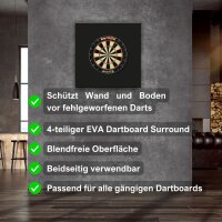 Karella Surround Quadro 4-teilig | Dart Auffangring aus EVA-Schaum für Turnierboards