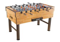 FAS Wembley 2.0 Kickertisch in Buchenoptik mit Glas-Spielfeld