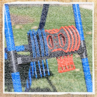 Eastpoint Axe Throw Set – Klappbares Axtwurf-Ziel mit 8 Äxten