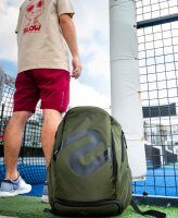 Padel Rucksack aus Polyester & PVC Ripstop – grün-schwarz