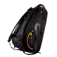 Padel Sporttasche (Paletero) aus Polyester & PVC Ripstop - schwarz-gelb