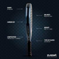 Padel Schläger ULTIMATE 12K Carbon, Diamantform - maximale Power & Kontrolle