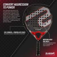 Padel Schläger FORWARD 12K Carbon, Tropfenform - Power & Kontrolle in Balance