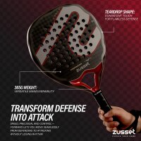 Padel Schläger FORWARD 12K Carbon, Tropfenform - Power & Kontrolle in Balance