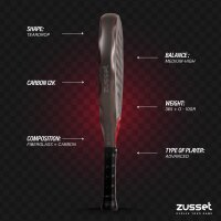 Padel Schläger FORWARD 12K Carbon, Tropfenform - Power & Kontrolle in Balance