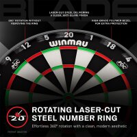 Winmau Dartboard Blade X – Profi Steel Dartboard mit Rota-Lock