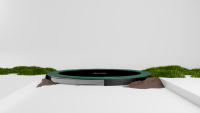 Avyna FlatLevel Trampolin Ø365 cm Grün