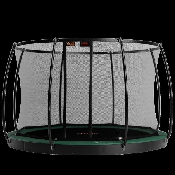 Avyna FlatLevel Trampolin Ø365 mit Sicherheitsnetz Grün