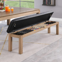 John West Billardtisch Vintage Oak mit Schieferplatte & Abdeckplatte