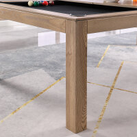 John West Billardtisch Vintage Oak mit Schieferplatte & Abdeckplatte