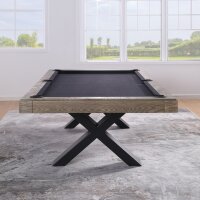 John West Billardtisch Dinner Xoon Vintage Oak mit Schiefer- und Abdeckplatte
