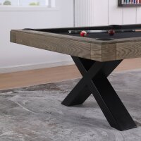 John West Billardtisch Dinner Xoon Vintage Oak mit Schiefer- und Abdeckplatte