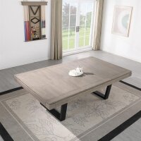 John West Billardtisch Dinner Unity Cement mit Schieferplatte inkl. Abdeckplatte