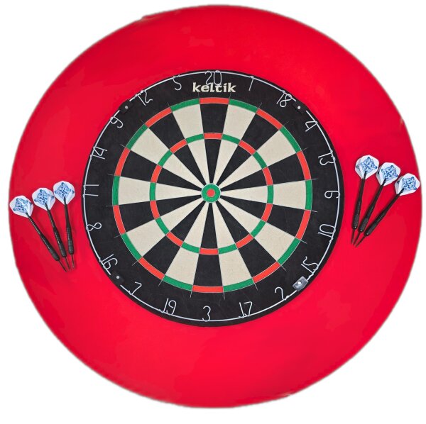 Keltik Ravencore Dartscheibe Dartboard Set mit Surround und Steeldarts