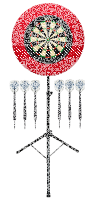 Keltik Steeldart Dartscheibe Komplettset mit Dartboard,...