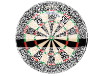Keltik Steeldart Dartscheibe Komplettset mit Dartboard, Ständer, Surround und Pfeilen
