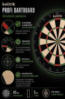 Keltik Steeldart Set mit Dartscheibe Dartboard, Pfeilen und Dartmatte