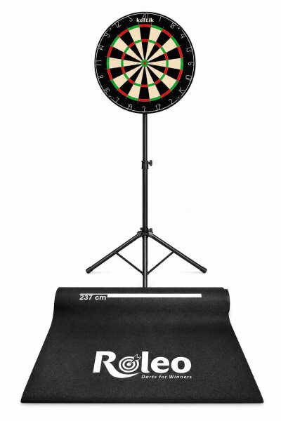 Keltik Steeldart Set mit Dartscheibe Dartboard, Ständer und Dartmatte