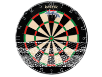 Keltik Dartscheibe Steeldart Set mit Dartboard, 2 Dartsets und Ständer