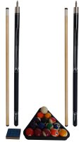 Billard Komplett Set - 2 Queues, 1 Satz Kugeln, Triangel,...