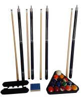 Billard Komplett Set - 4 Queues, 1 Satz Kugeln, Triangel,...