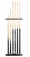 Billard Set - Wandhalterung + 2 Profi Queue + 2 Standard...
