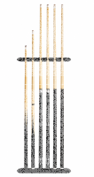 John West Billard Set 6 Queues mit Wandhalterung Profi...