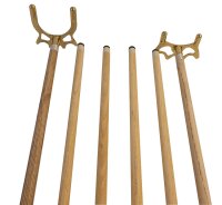 Billard Set - Wandhalterung + 4 professionelle Billardqueues + 2 Brückenqueues