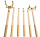 Billard Set - Wandhalterung + 4 professionelle Billardqueues + 2 Brückenqueues