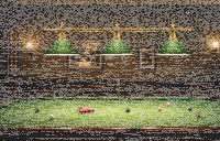 Billardlampe Billard Lampe Leuchte London messing/grün