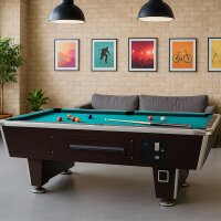 Billardtisch, Billard Tisch Orlando 8 ft groß mit Münzeinwurf und Schieferplatte