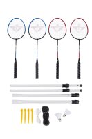 Charlsten Badminton Federball Set - 4 Schläger + 2...