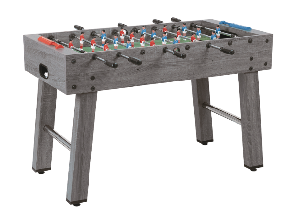 Charlsten Kickertisch Tischkicker Soccer Grau - Safety-Teleskopversion