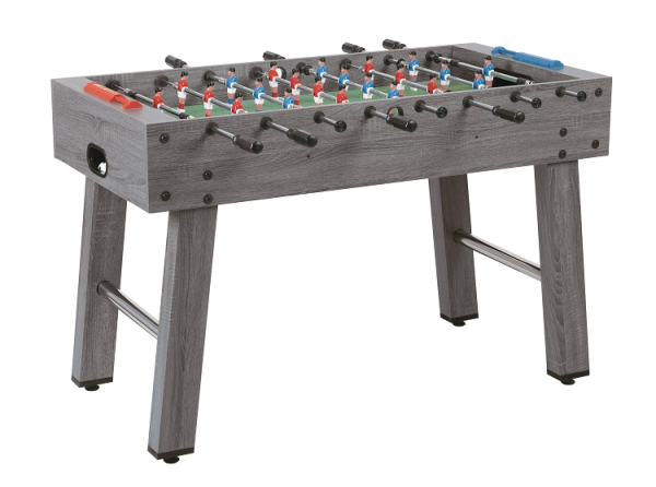 Charlsten Kickertisch Tischkicker Soccer Grau - Sport durchgehende Stangen