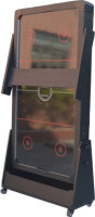 Charlsten Multi Airhockeytisch / Billardtisch - 2-in-1 zusammenklappbar schwarz oder Holzoptik